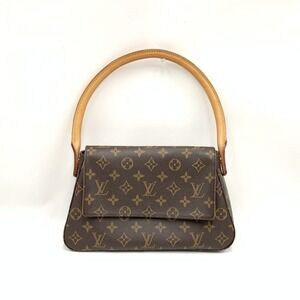 Louis Vuitton Monogram Looping Shoulder Bag Brown